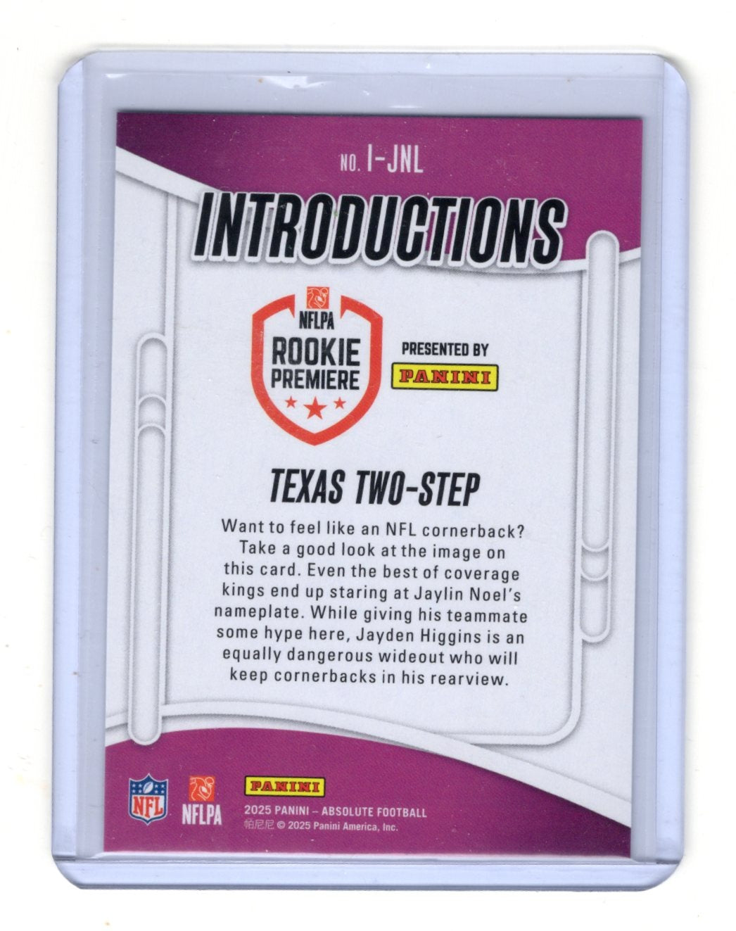 2025 Panini Absolute Texas Two-Step Card Introductions Houston Texans