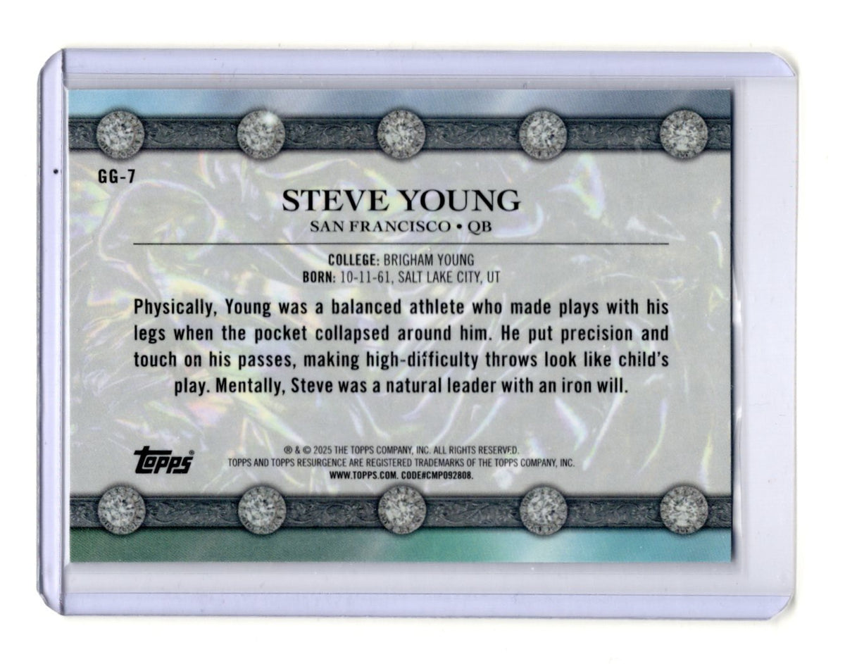 2024 Topps Resurgence Steve Young Card Glimmer and Gleam HOF San Francisco 49ers