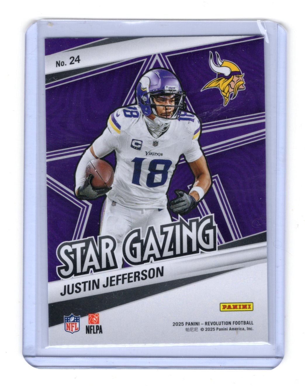 2025 Panini Revolution Justin Jefferson Card Star Gazing Minnesota Vikings