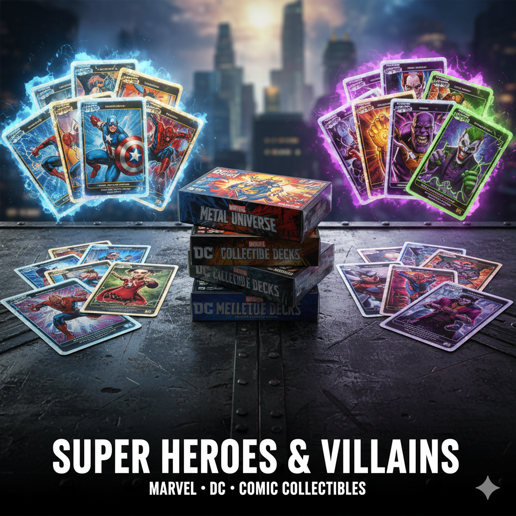 Super Hero and Villain trading cards