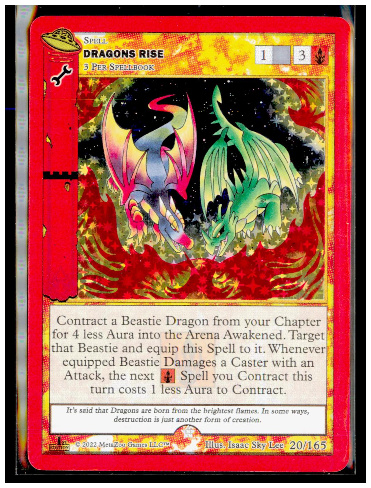Dragons Rise 020/165 Gold UFO First Edition MetaZoo Near Mint