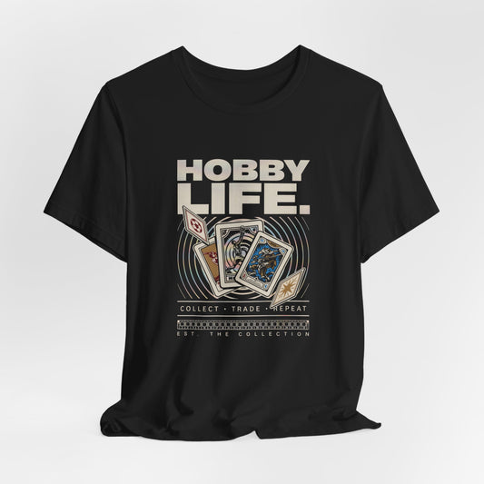 Collect, Trade, Repeat Trading Card Tee — Hobby Life Graphic T-Shirt