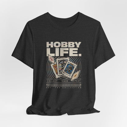 Collect, Trade, Repeat Trading Card Tee — Hobby Life Graphic T-Shirt