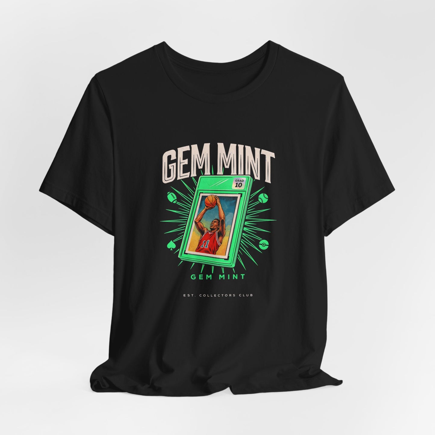 Gem Mint Graded 10 Collectors Club Graphic Tee – Premium Sports Card & TCG Hobbyist T-Shirt