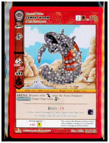 Cement Worm 81/165 Silver Seance First Edition MetaZoo Near Mint