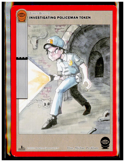 Investigating Policeman Token None Seance First Edition MetaZoo Near Mint