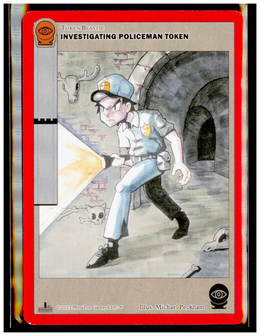 Investigating Policeman Token None Seance First Edition MetaZoo Near Mint