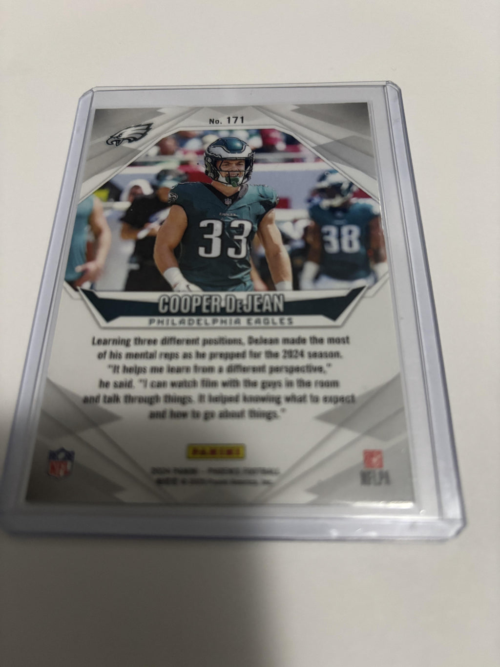 2024 Panini Phoenix Cooper DeJean #171 RC Rookie Eagles Defensive Back