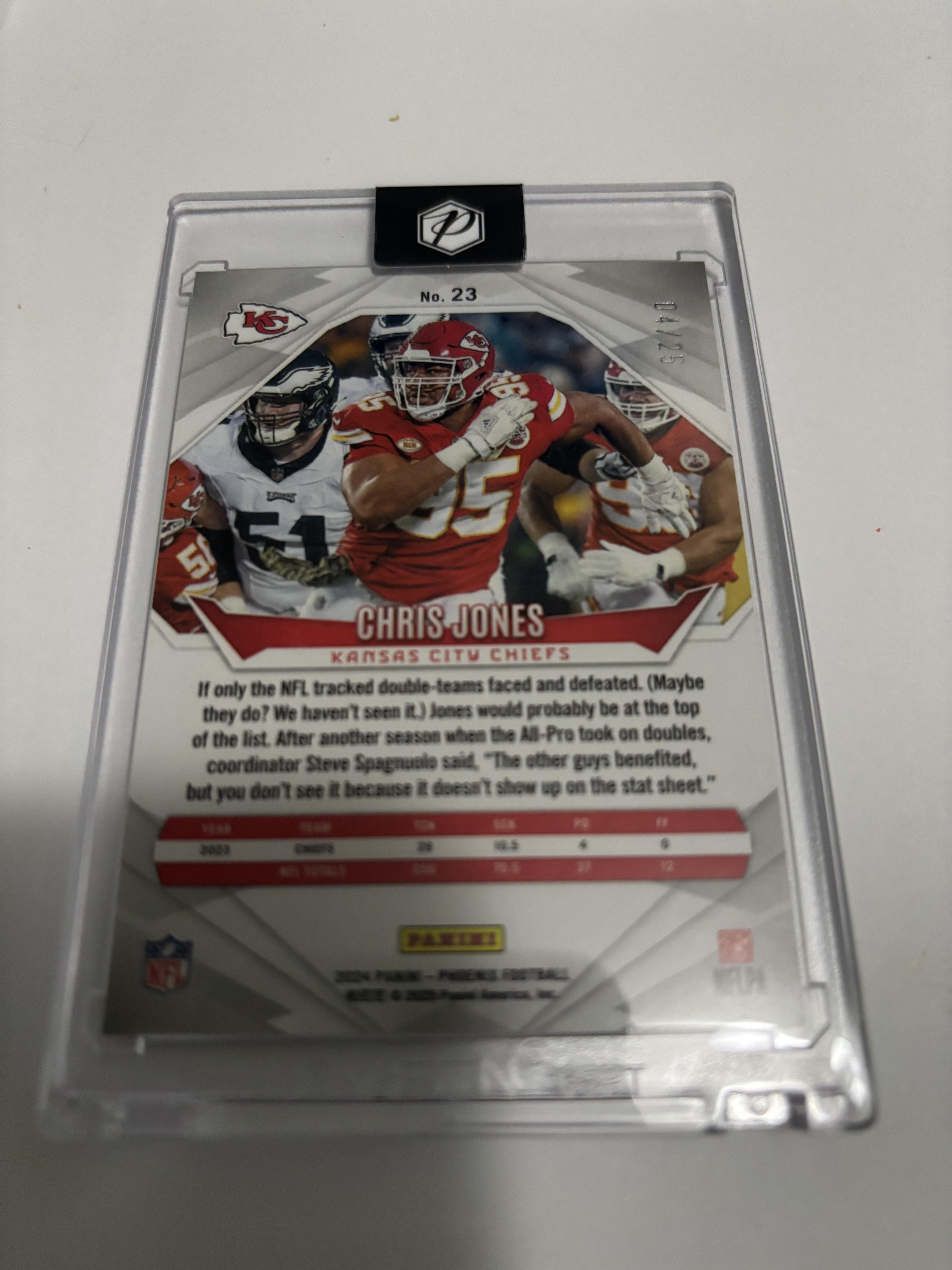 2024 Panini Phoenix Chris Jones Green Parallel /25 #23 Chiefs SP /25