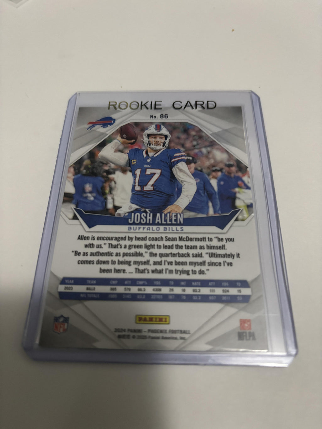 2024 Panini Phoenix Josh Allen #86 Fire Burst Parallel Buffalo Bills