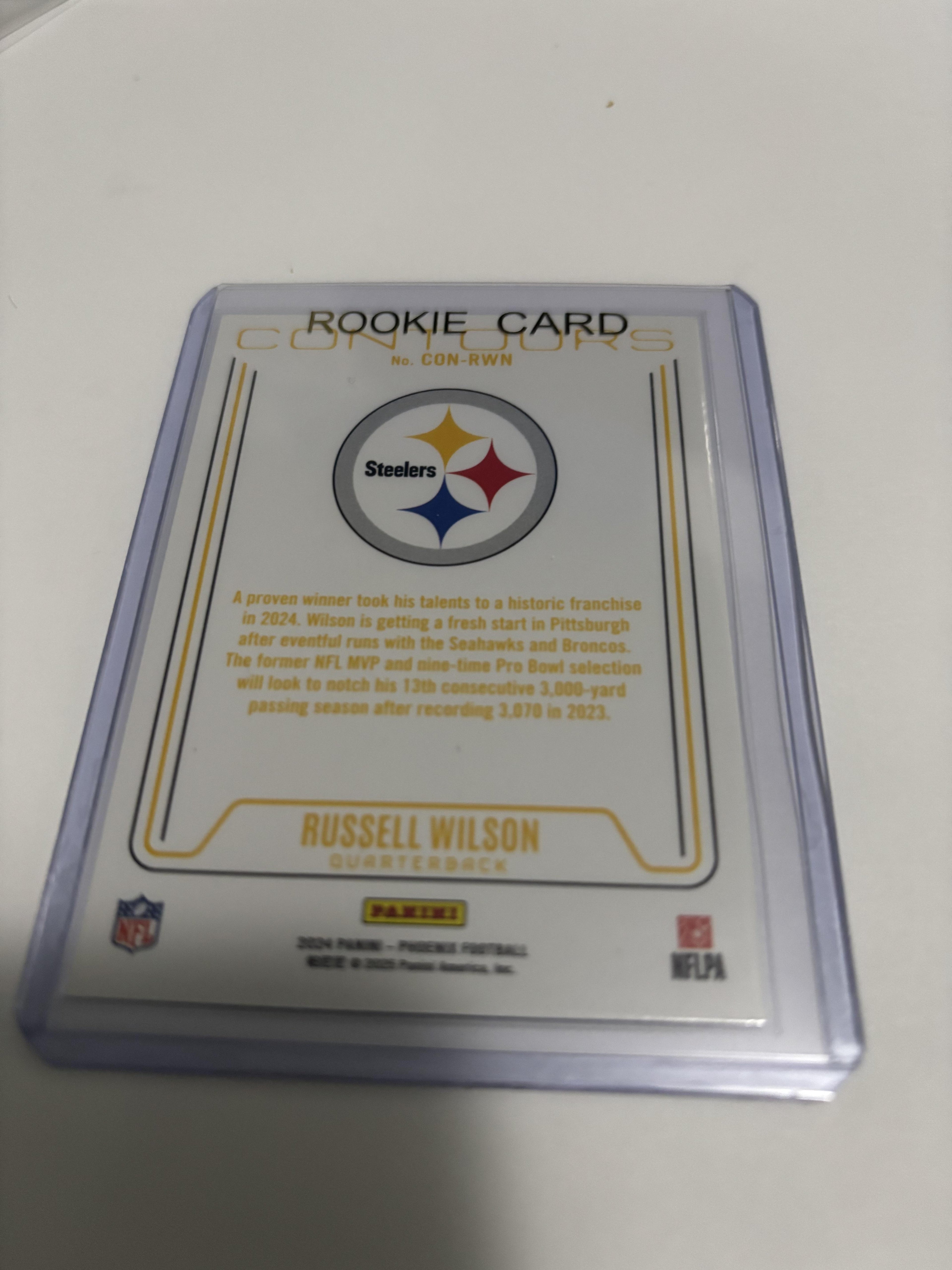 2024 Panini Phoenix Russell Wilson Contours Insert #CON-RWN Steelers