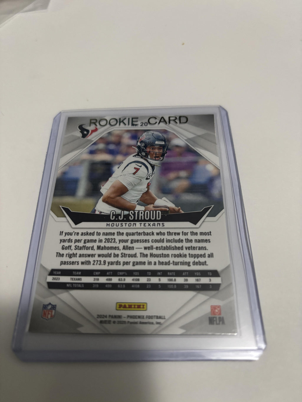 2024 Panini Phoenix C.J. Stroud #20 Fire Burst Orange Parallel Texans SP