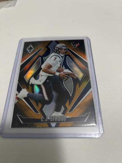 2024 Panini Phoenix C.J. Stroud #20 Fire Burst Orange Parallel Texans SP