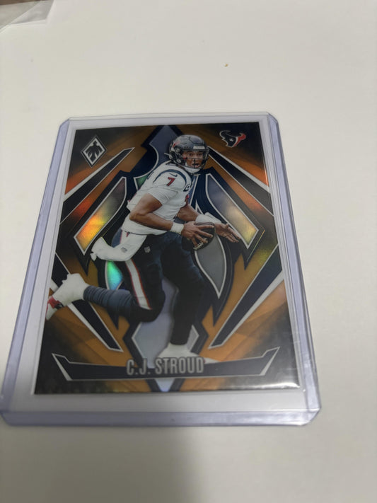 2024 Panini Phoenix C.J. Stroud #20 Fire Burst Orange Parallel Texans SP
