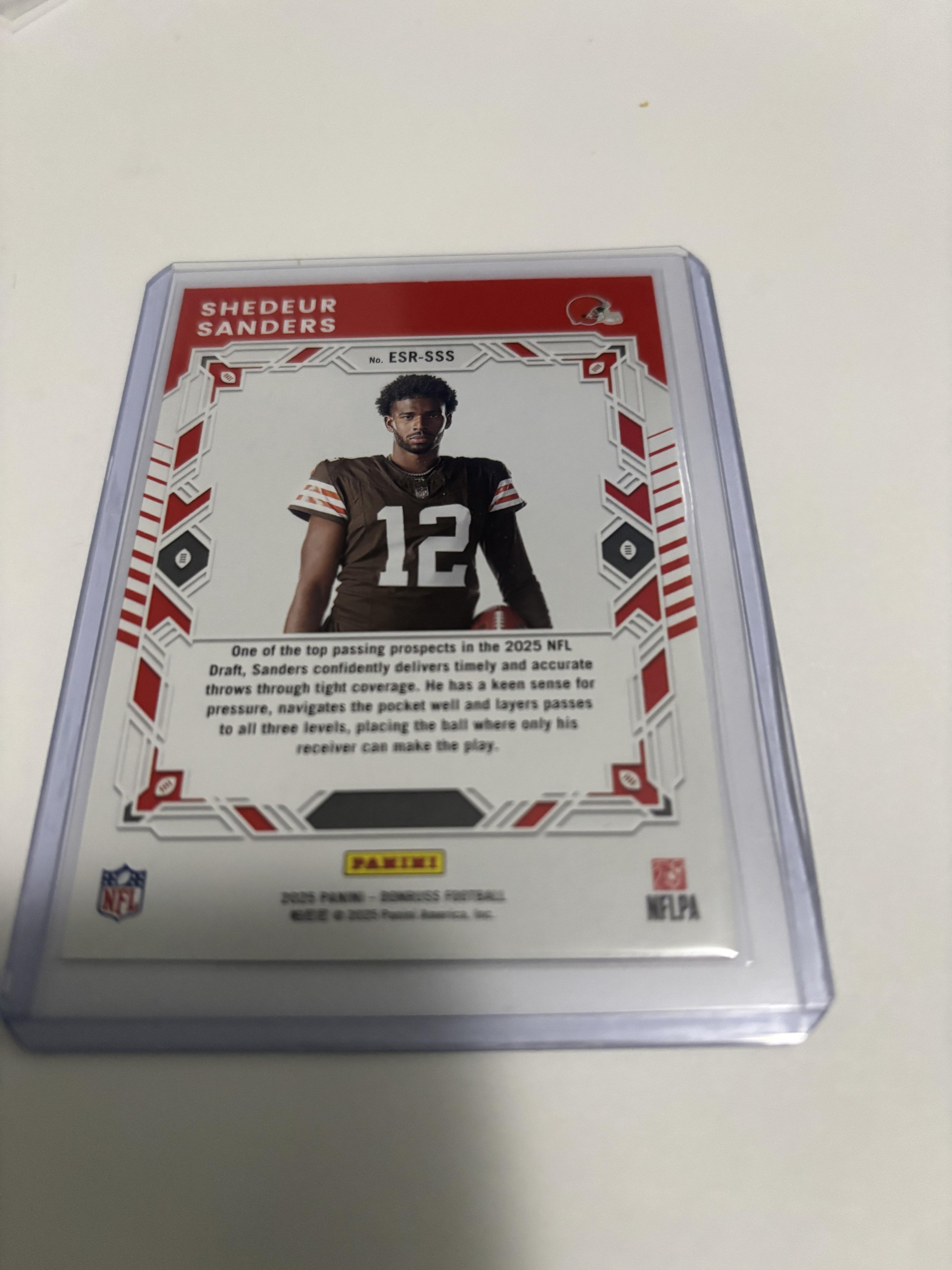 2025 Panini Donruss Shedeur Sanders Elite Series Rookies #ESR-SSS Browns RC