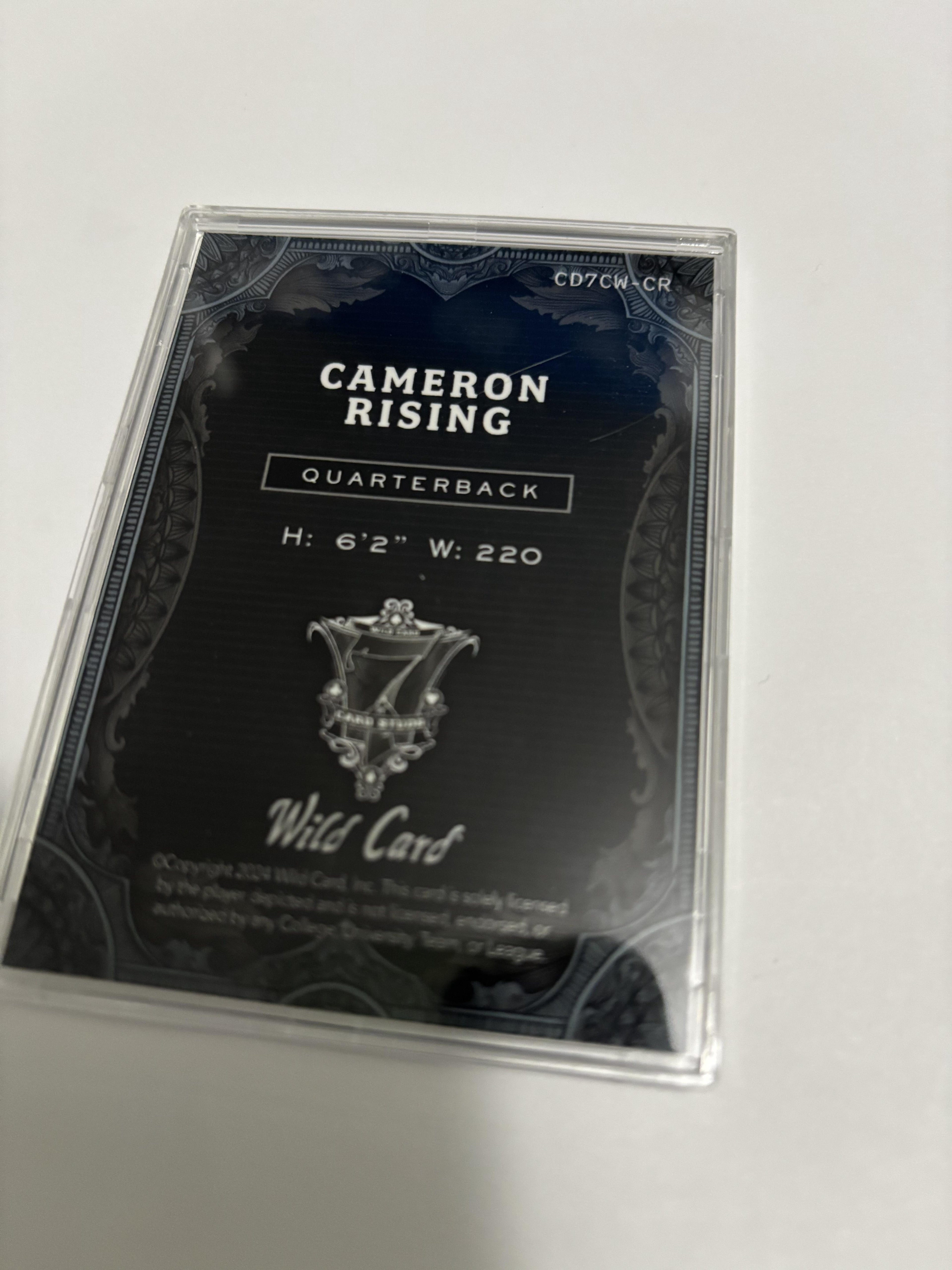 2024 Wild Card 7 Card Studs Cameron Rising /7 Red Foil SSP Utah Utes QB