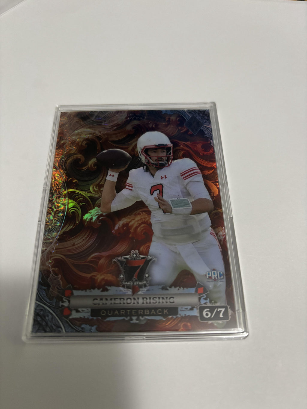 2024 Wild Card 7 Card Studs Cameron Rising /7 Red Foil SSP Utah Utes QB