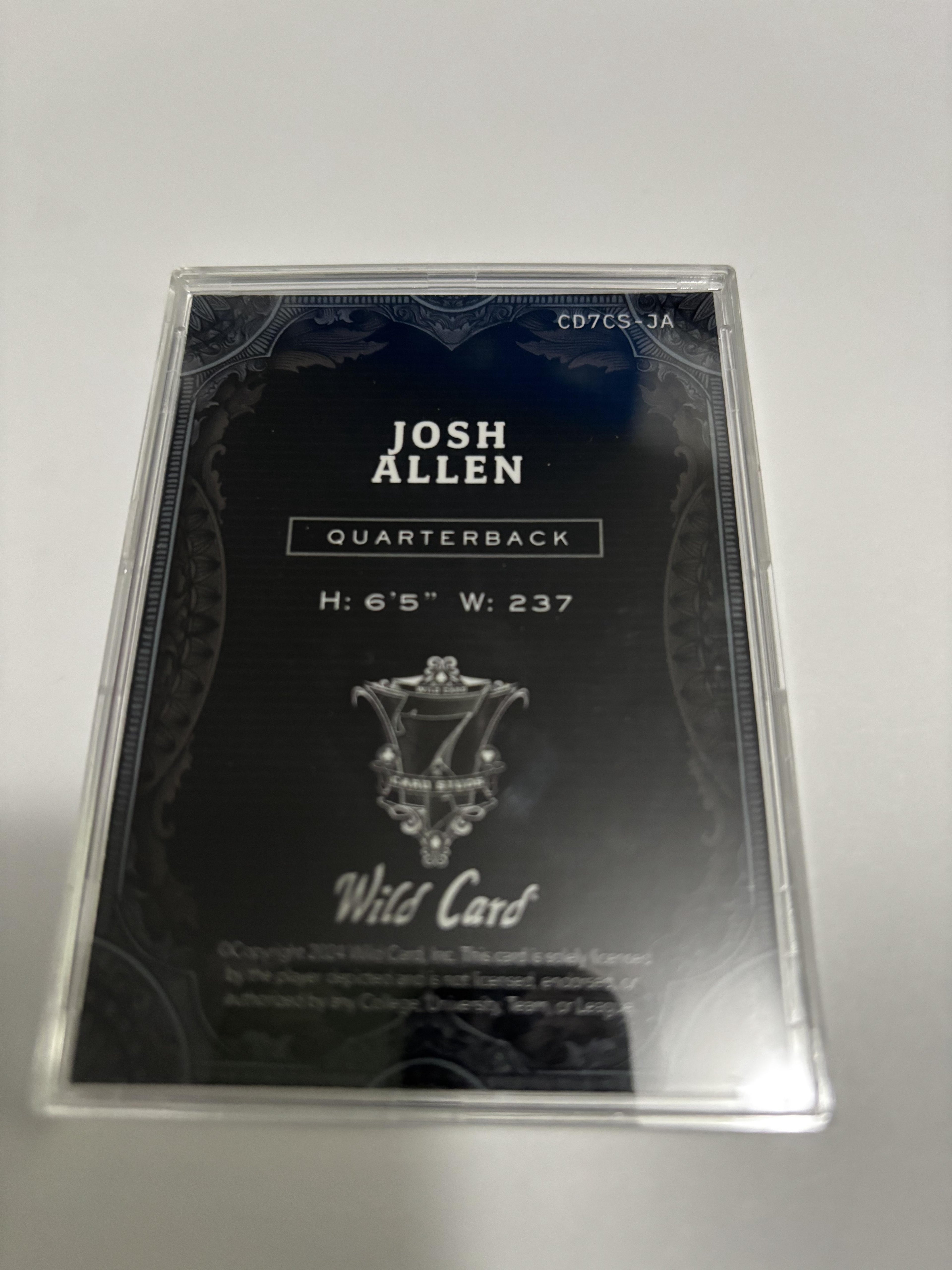 2024 Wild Card 7 Card Studs Josh Allen /6 Purple Foil SSP Buffalo Bills QB