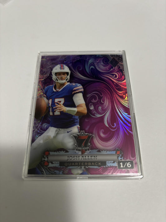 2024 Wild Card 7 Card Studs Josh Allen /6 Purple Foil SSP Buffalo Bills QB