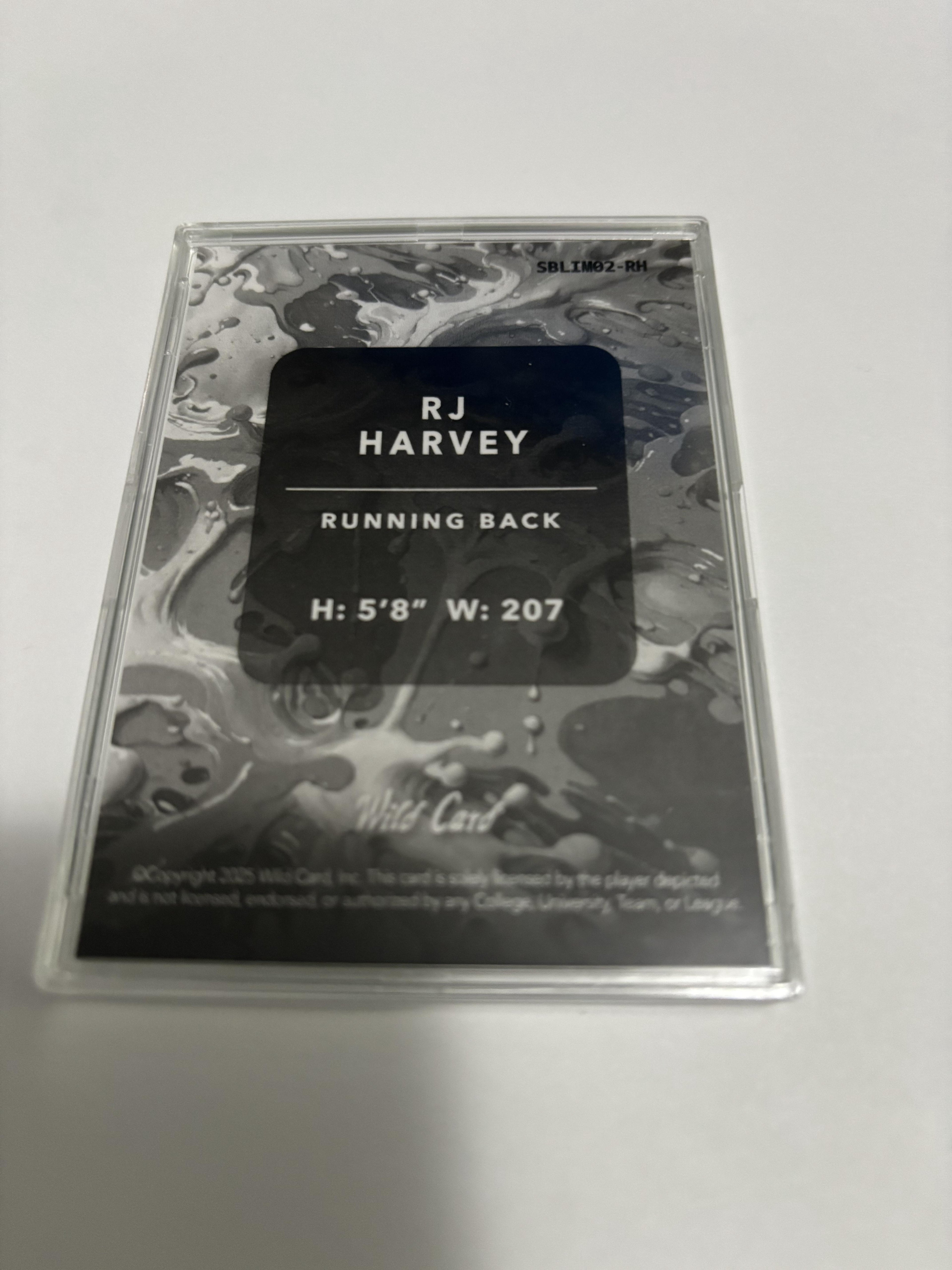 2025 Wild Card Splat RJ Harvey Rookie RC Lime Green Sparkle /2 Short Print Rare