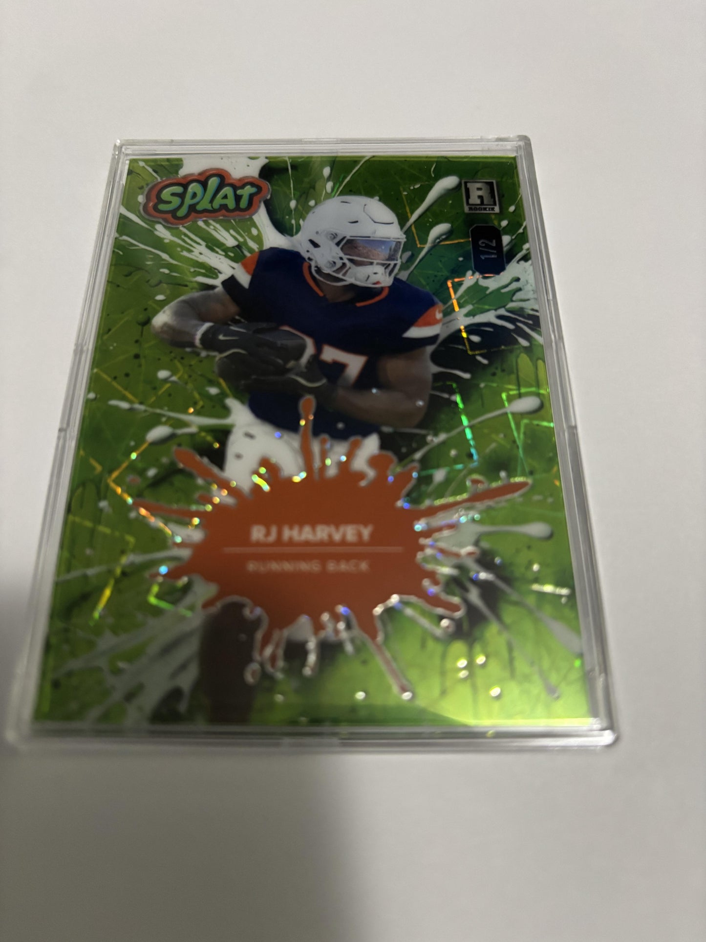 2025 Wild Card Splat RJ Harvey Rookie RC Lime Green Sparkle /2 Short Print Rare