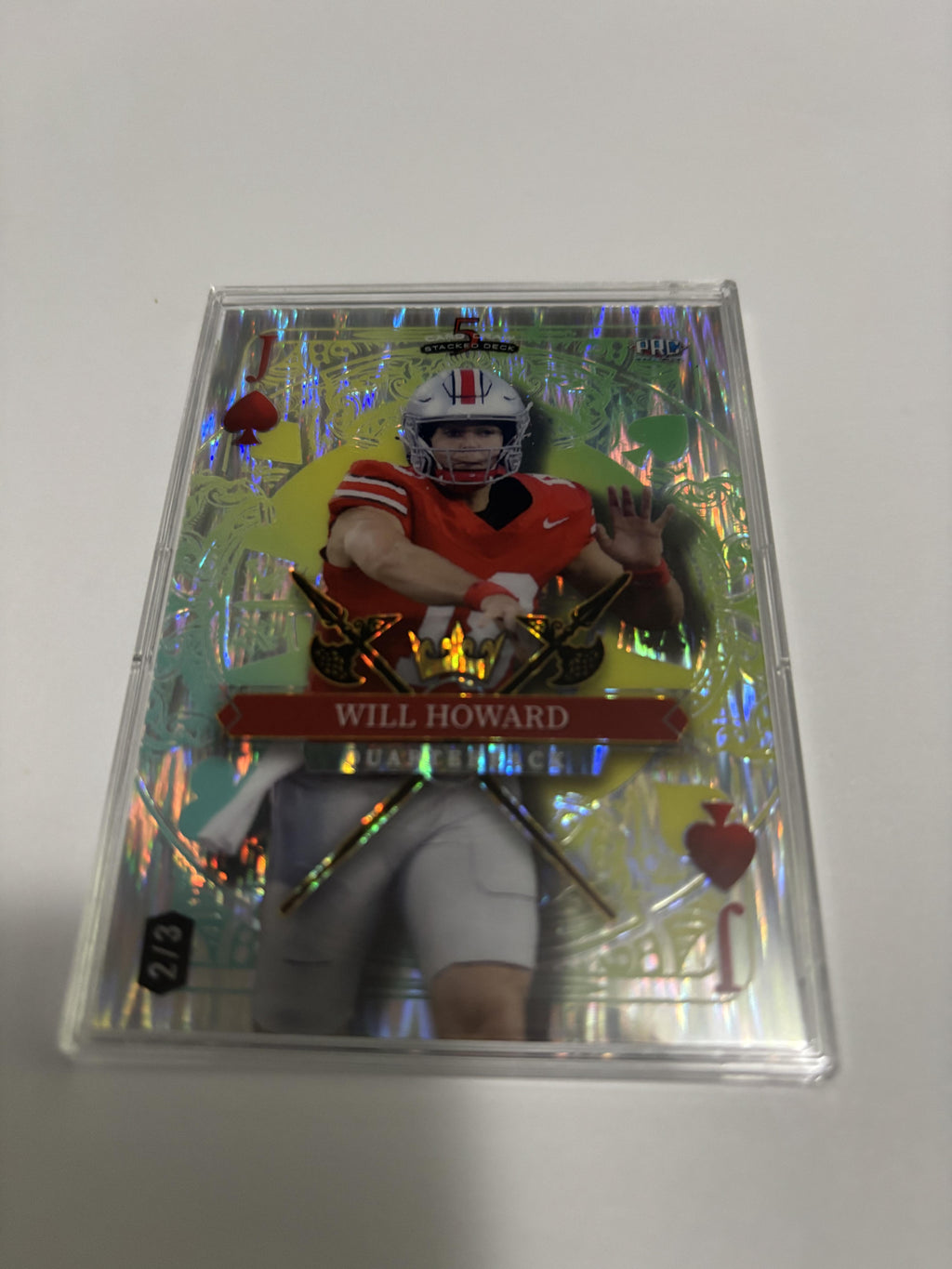 2024 Wild Card 5 Card Draw Stacked Deck Will Howard Jack Spades Silver Prism /3
