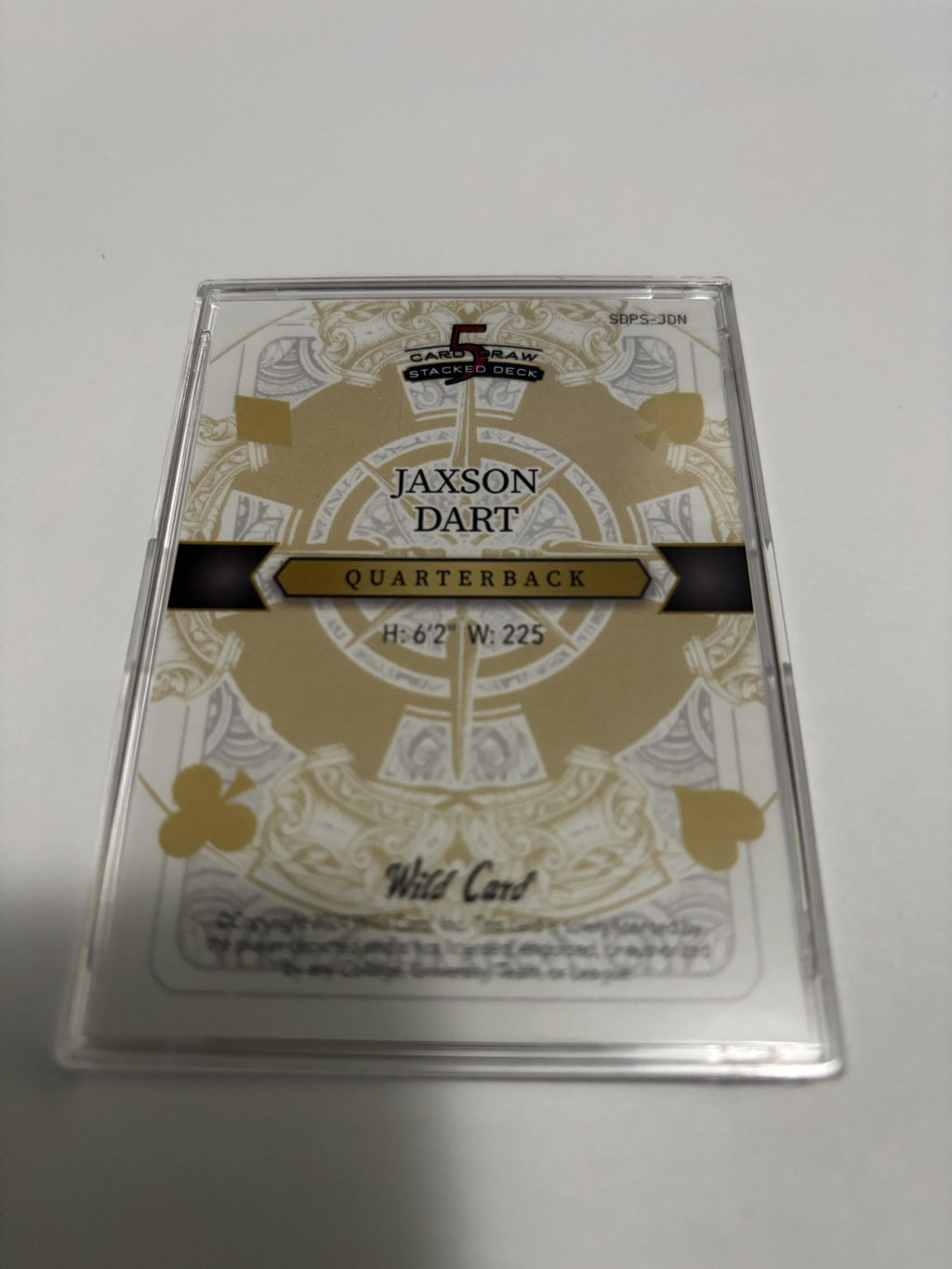 2024 Wild Card 5 Card Draw Stacked Deck Jaxson Dart King Orange Prism /5