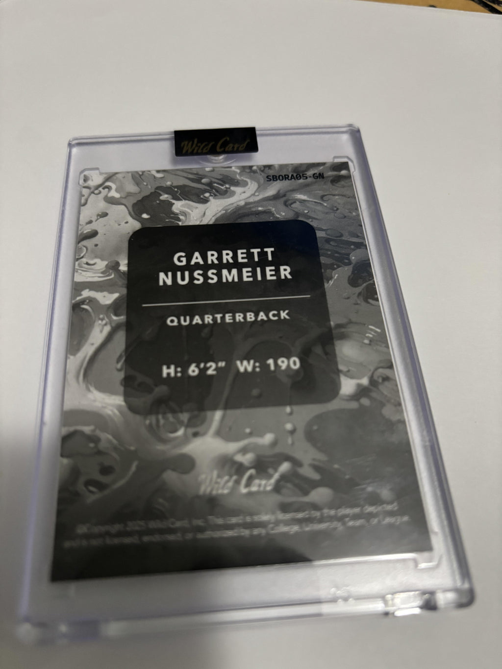 2025 Wild Card Splat GARRETT NUSSMEIER Orange Splat /8 RC LSU Tigers QB Rare SP