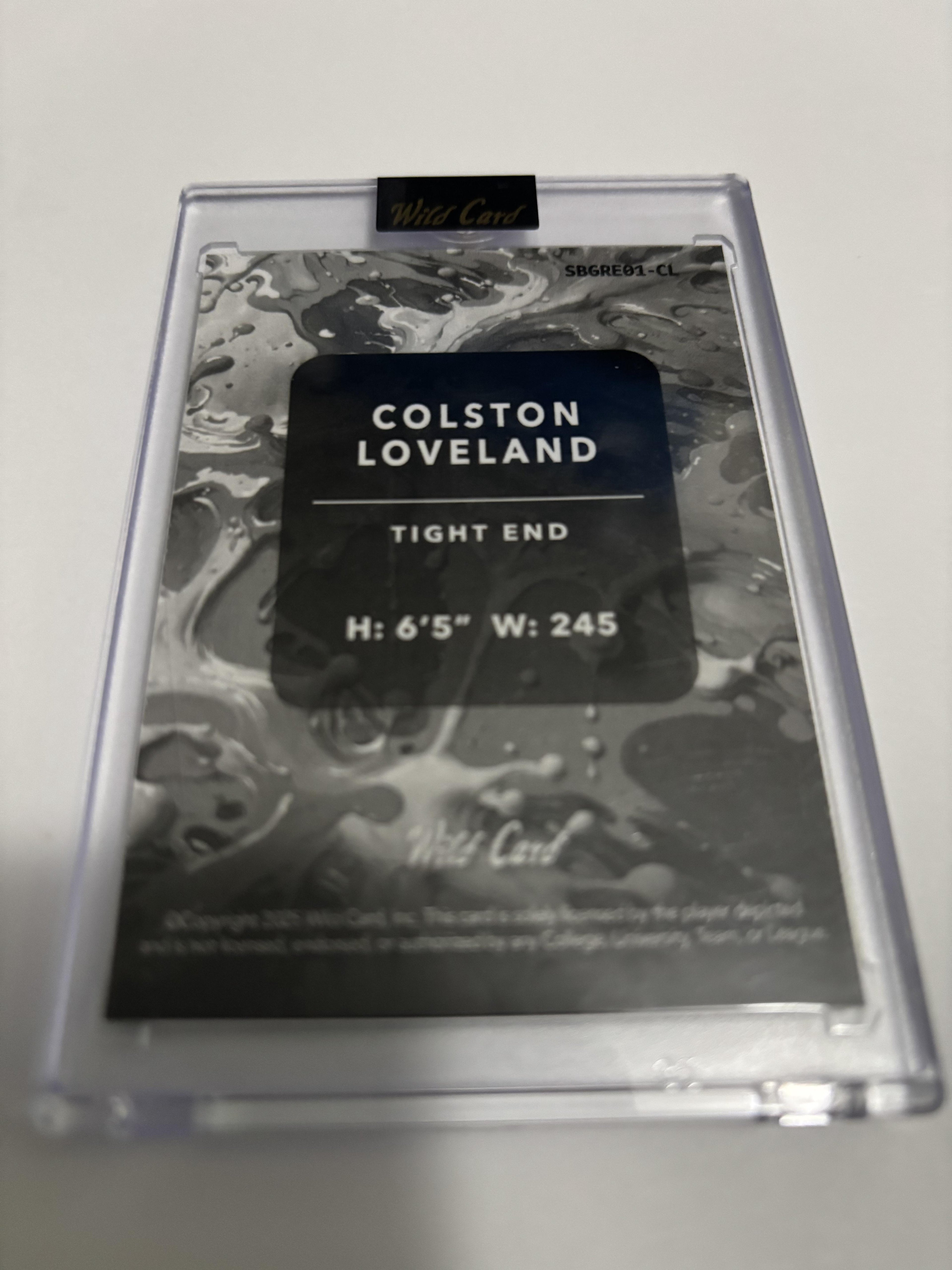 2025 Wild Card Splat COLSTON LOVELAND Green Splat /12 TE Michigan Wolverines SP