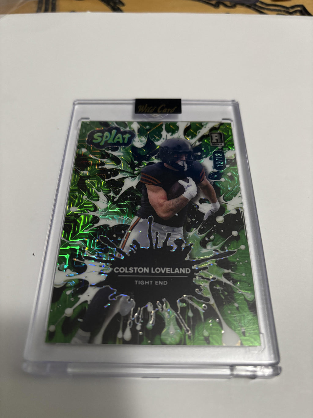 2025 Wild Card Splat COLSTON LOVELAND Green Splat /12 TE Michigan Wolverines SP