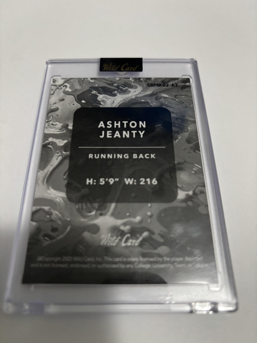 2025 Wild Card Splat ASHTON JEANTY Pink Splat /10 RC Rookie Boise State Rare SSP