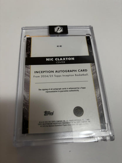 2024-25 Topps Inception Nic Claxton Auto Autograph Center RC Design #/75