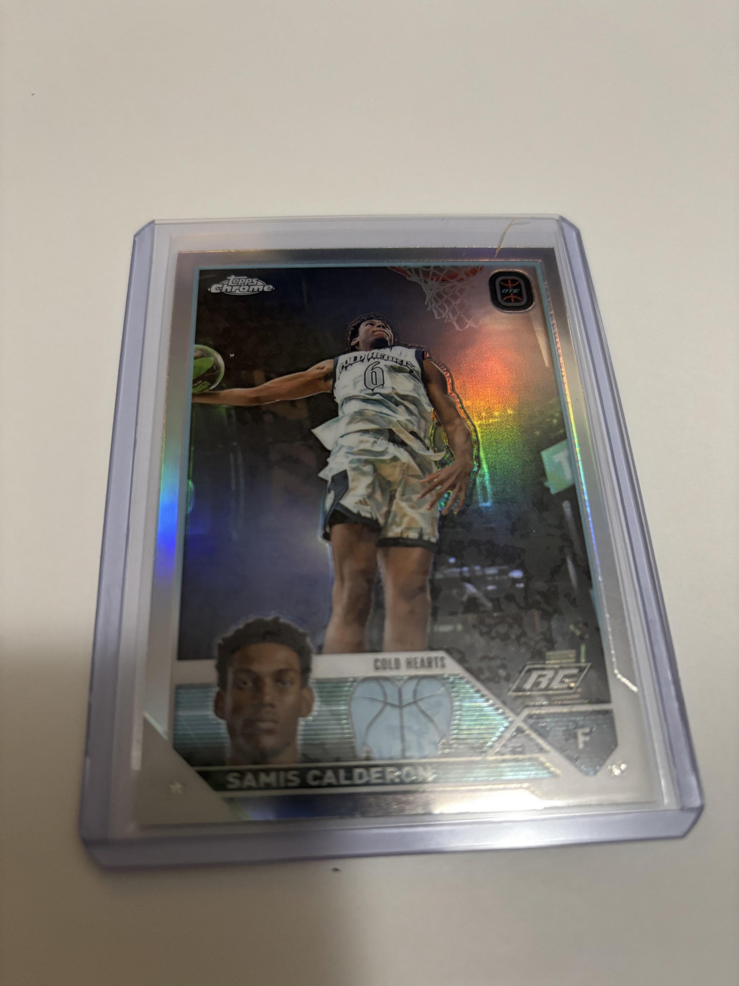 2023-24 Topps Chrome OTE Samis Calderon Refractor RC #46 Cold Hearts Rookie