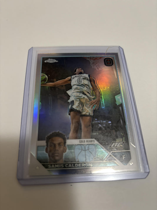 2023-24 Topps Chrome OTE Samis Calderon Refractor RC #46 Cold Hearts Rookie