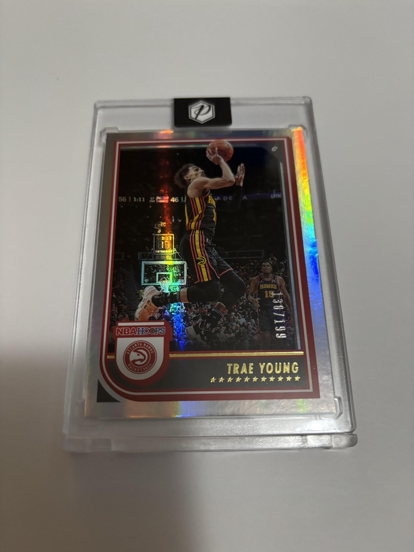 2022-23 Panini NBA Hoops Trae Young Silver Parallel #80 /199 Hawks