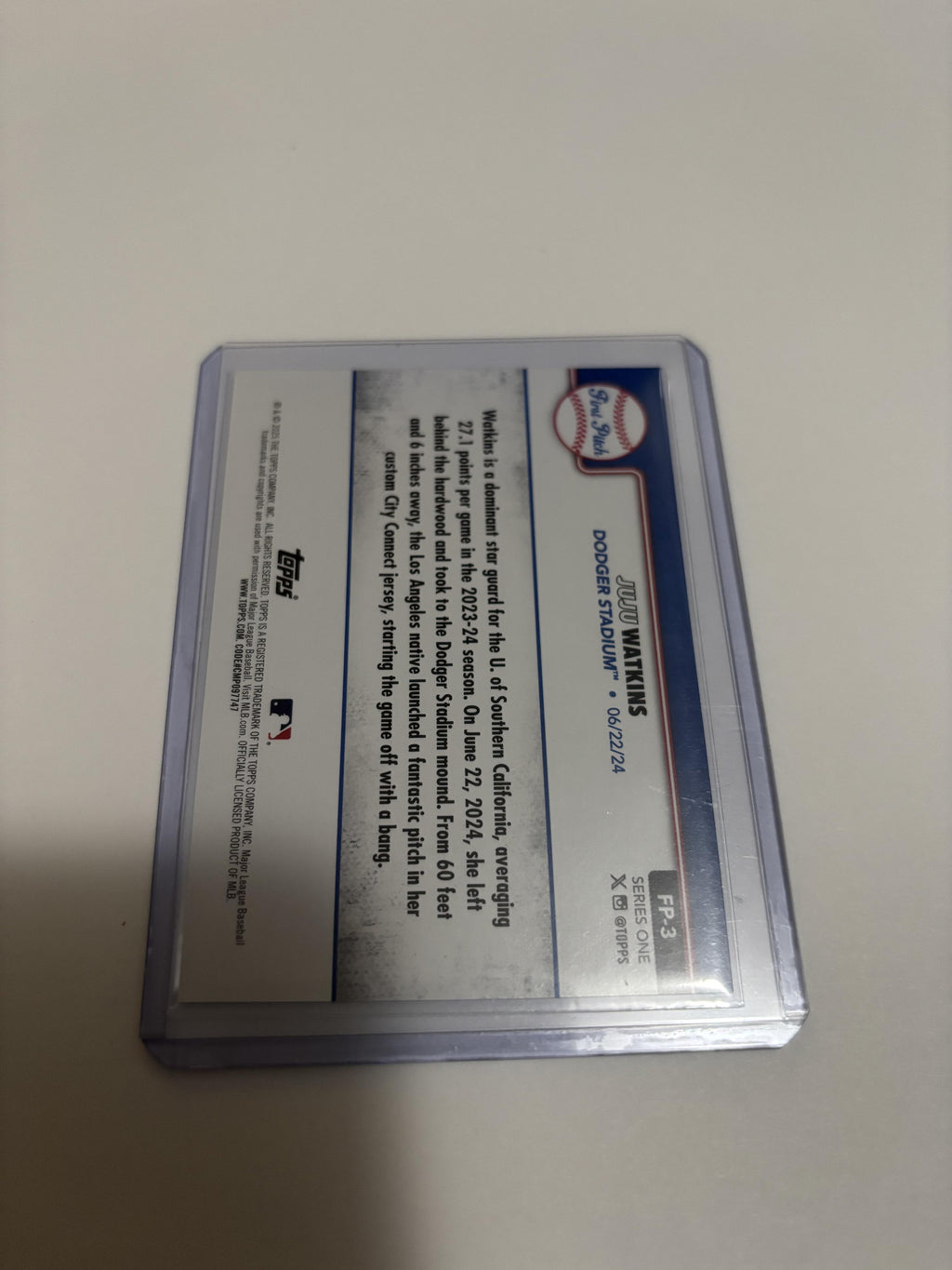 2025 Topps Series 1 First Pitch JuJu Watkins #FP-3