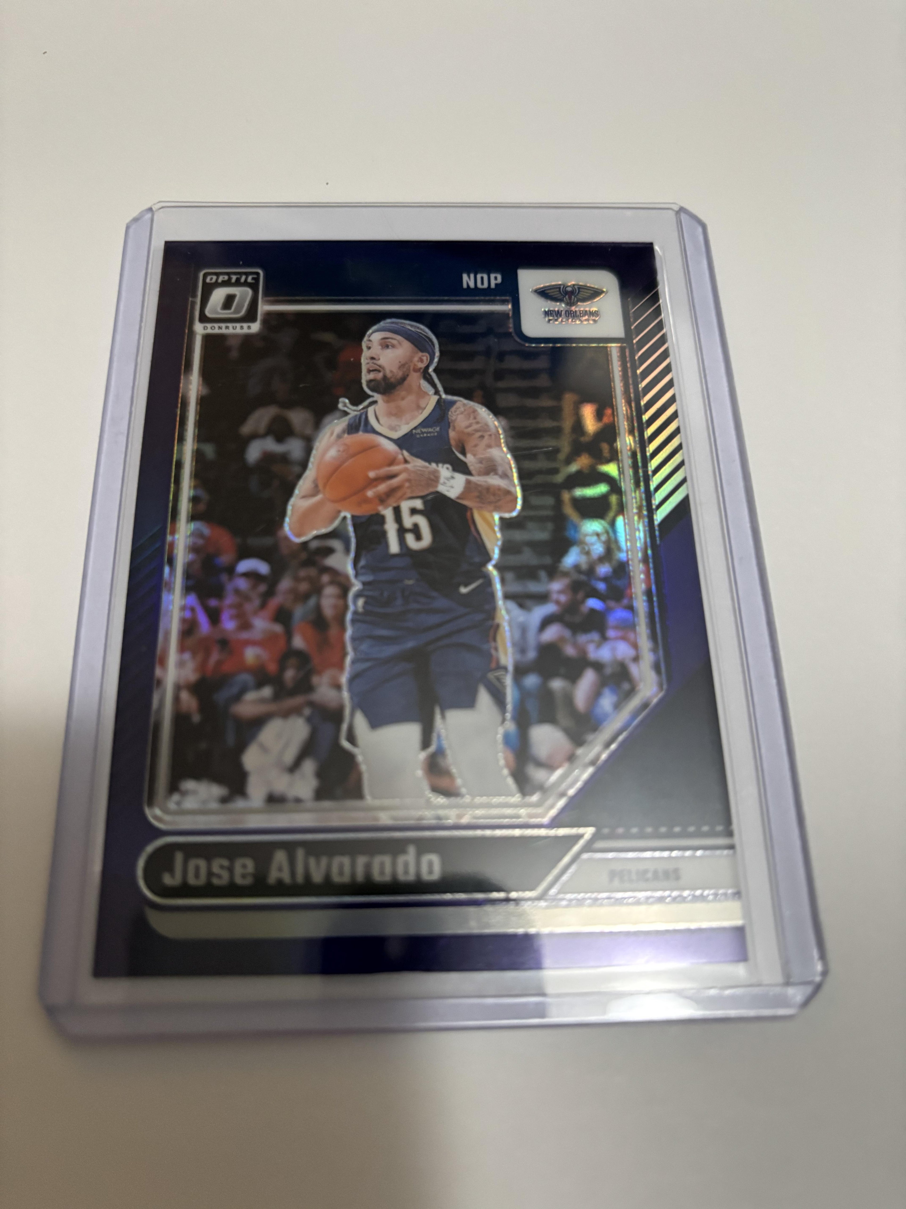 2024-25 Donruss Optic Jose Alvarado Purple Shock Prizm Parallel #125 Pelicans