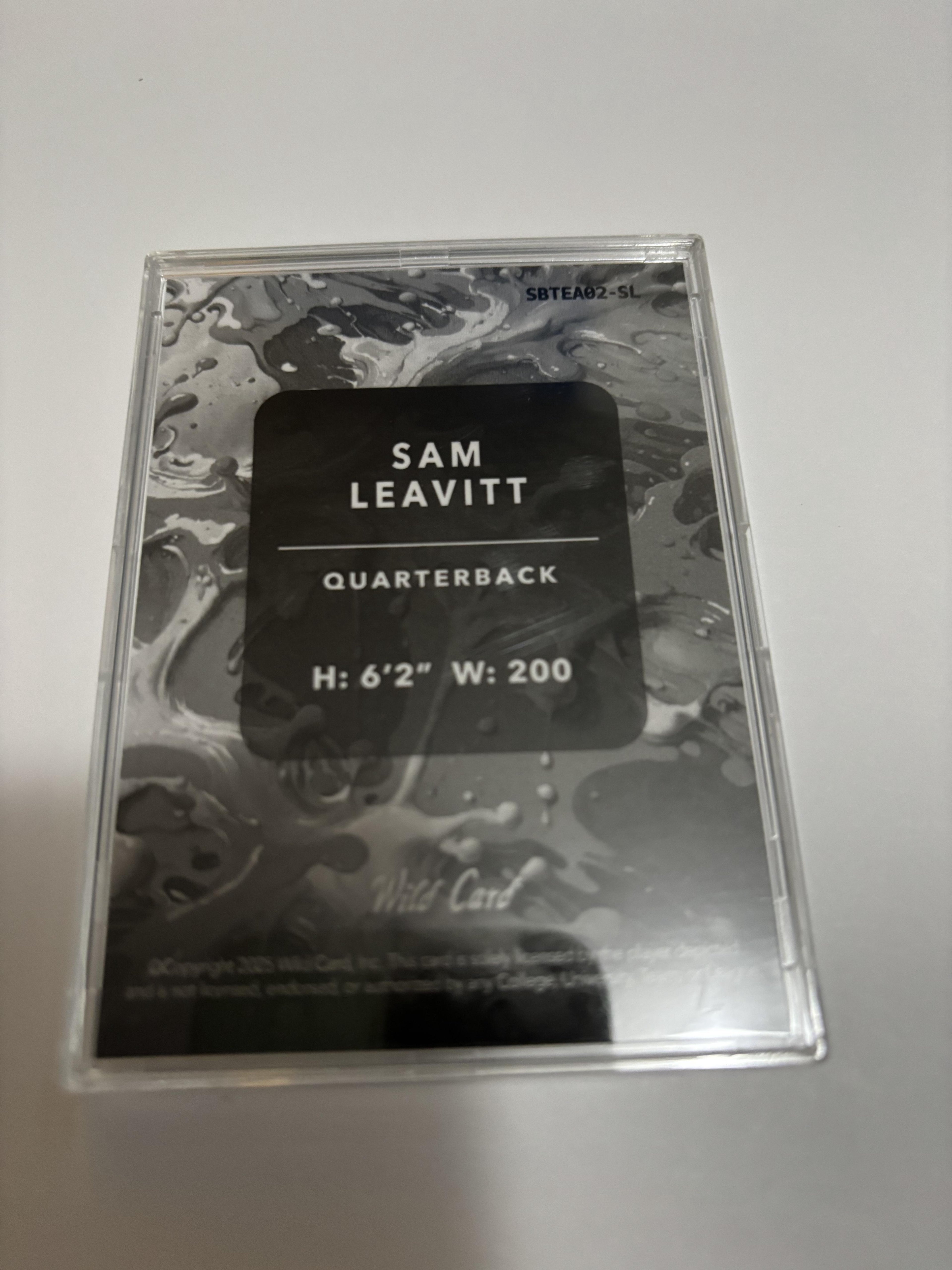 2025 Wild Card Splat Sam Leavitt Quarterback SSP /8 Rare Low Numbered SBTEA02