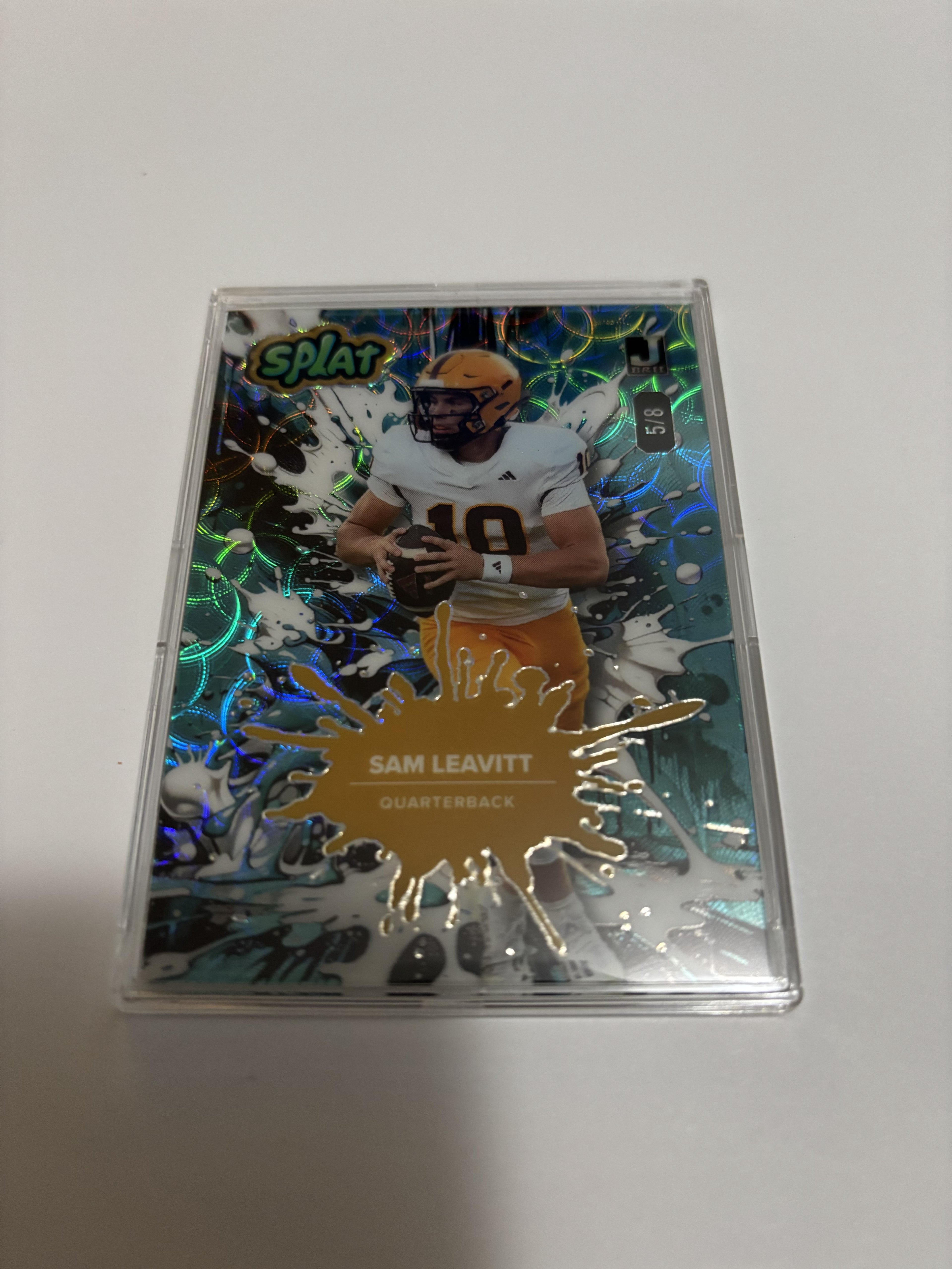 2025 Wild Card Splat Sam Leavitt Quarterback SSP /8 Rare Low Numbered SBTEA02