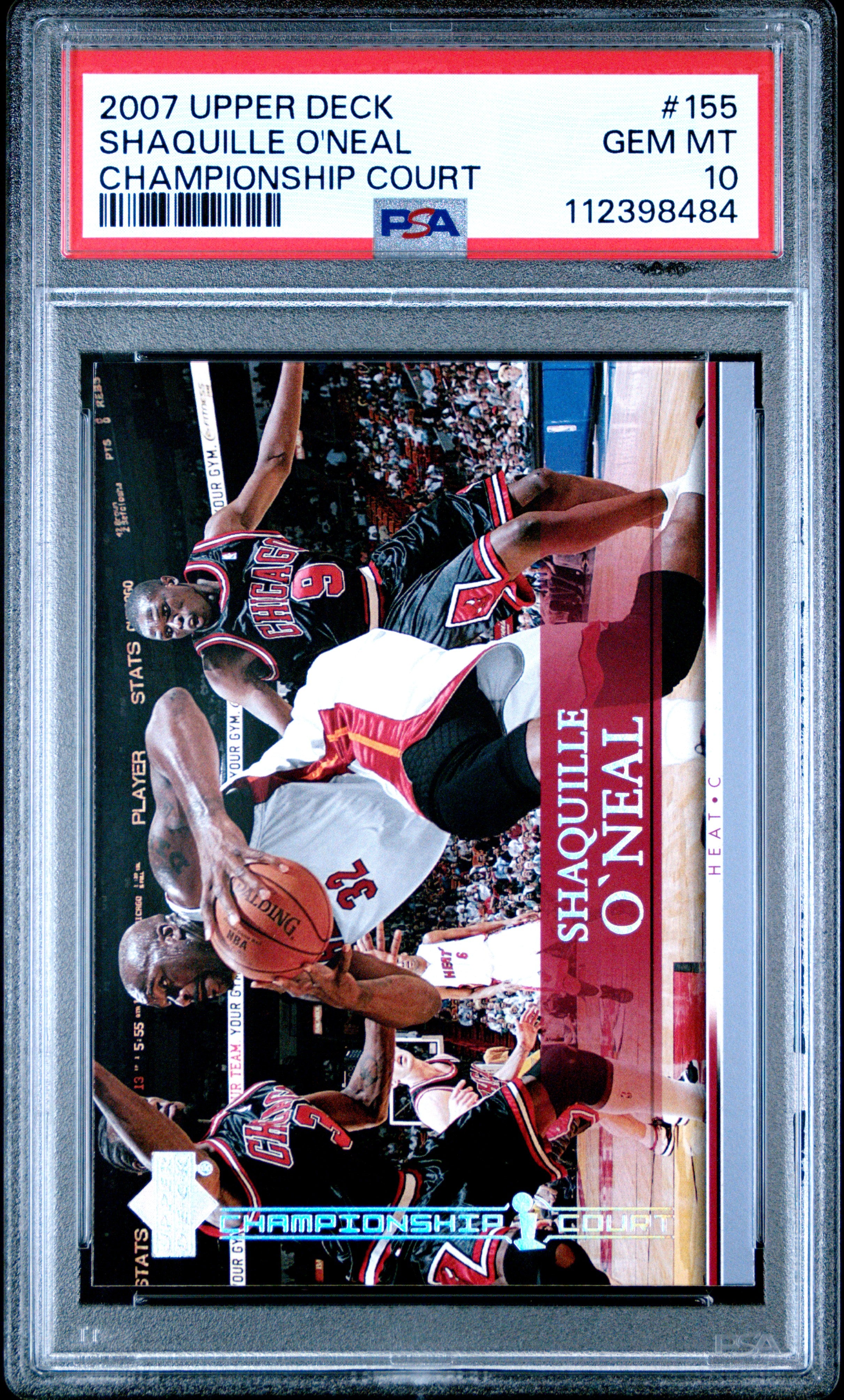 2007 Upper Deck Shaquille O'Neal #155 Championship Court PSA 10 GEM MINT Heat