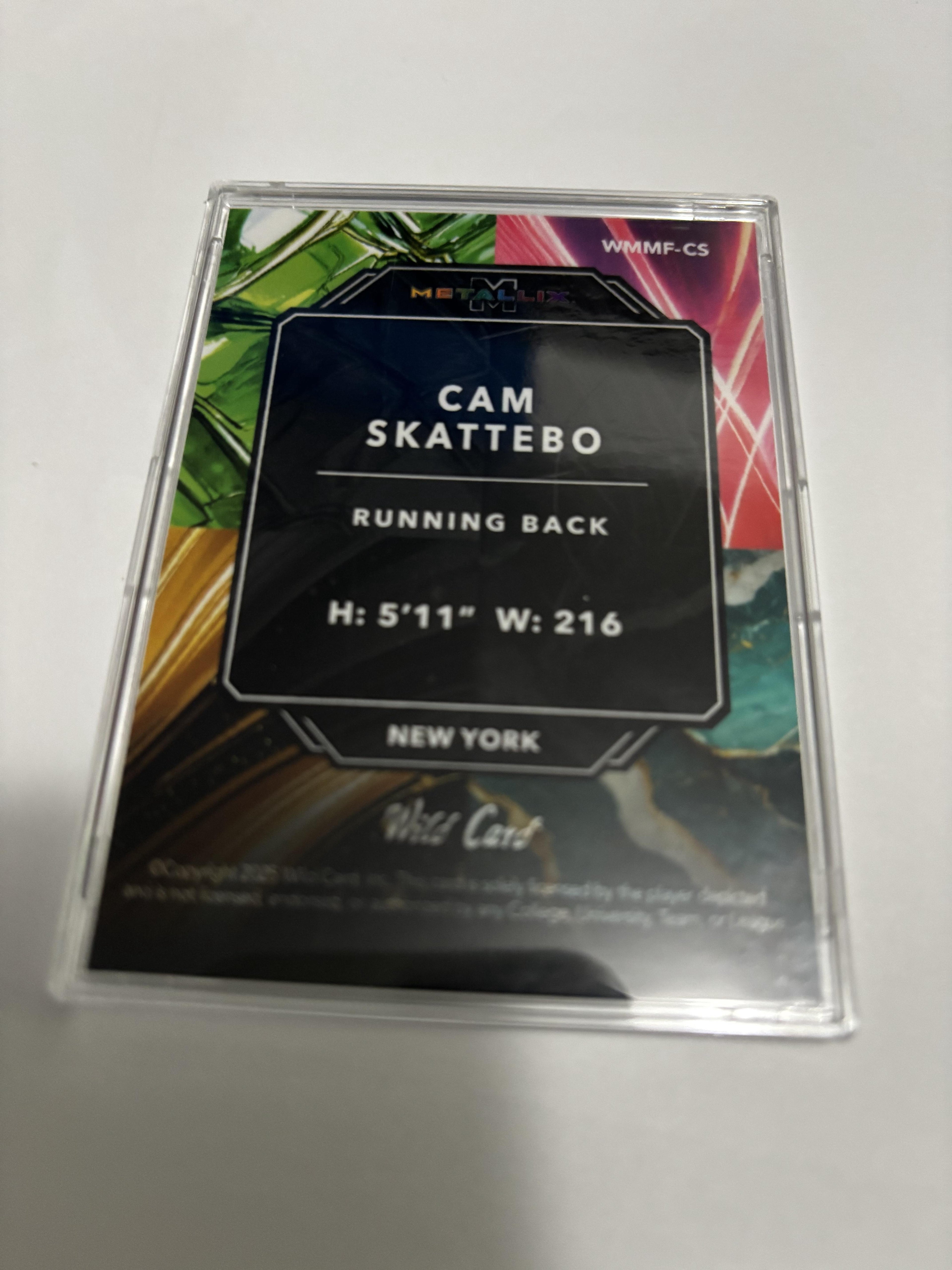 2025 Wild Card Metallix Cam Skattebo 1/1 Red Shimmer RC New York RB SSP Rare