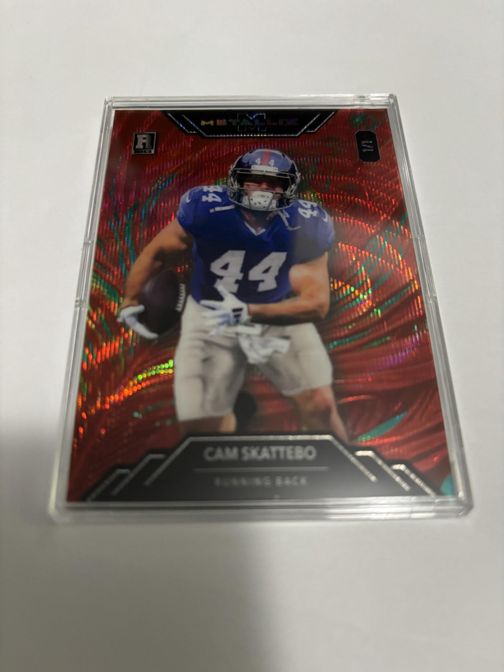 2025 Wild Card Metallix Cam Skattebo 1/1 Red Shimmer RC New York RB SSP Rare