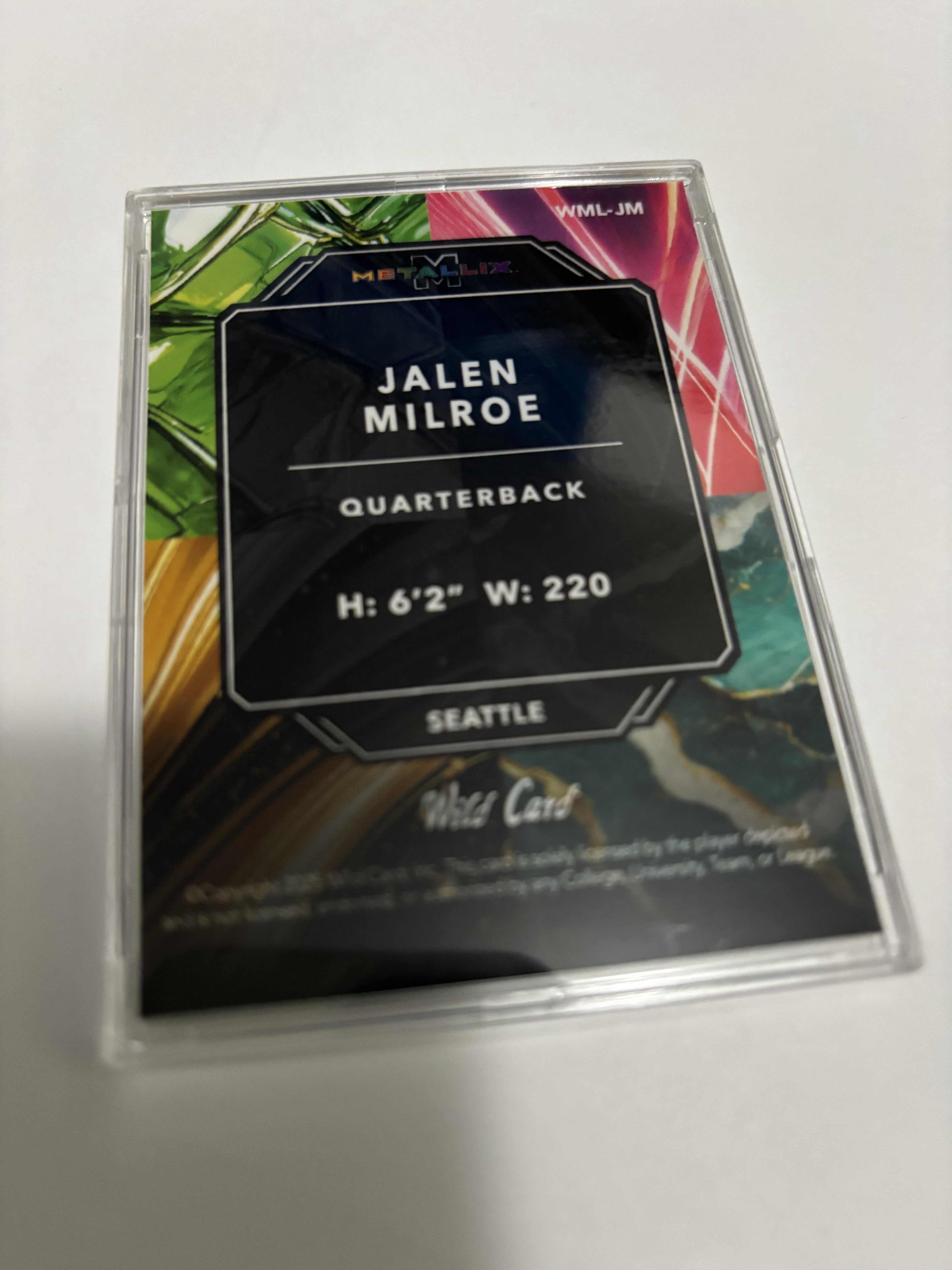 2025 Wild Card Metallix Jalen Milroe 1/2 GOLD SSP RC Draft Pick QB Alabama Rare