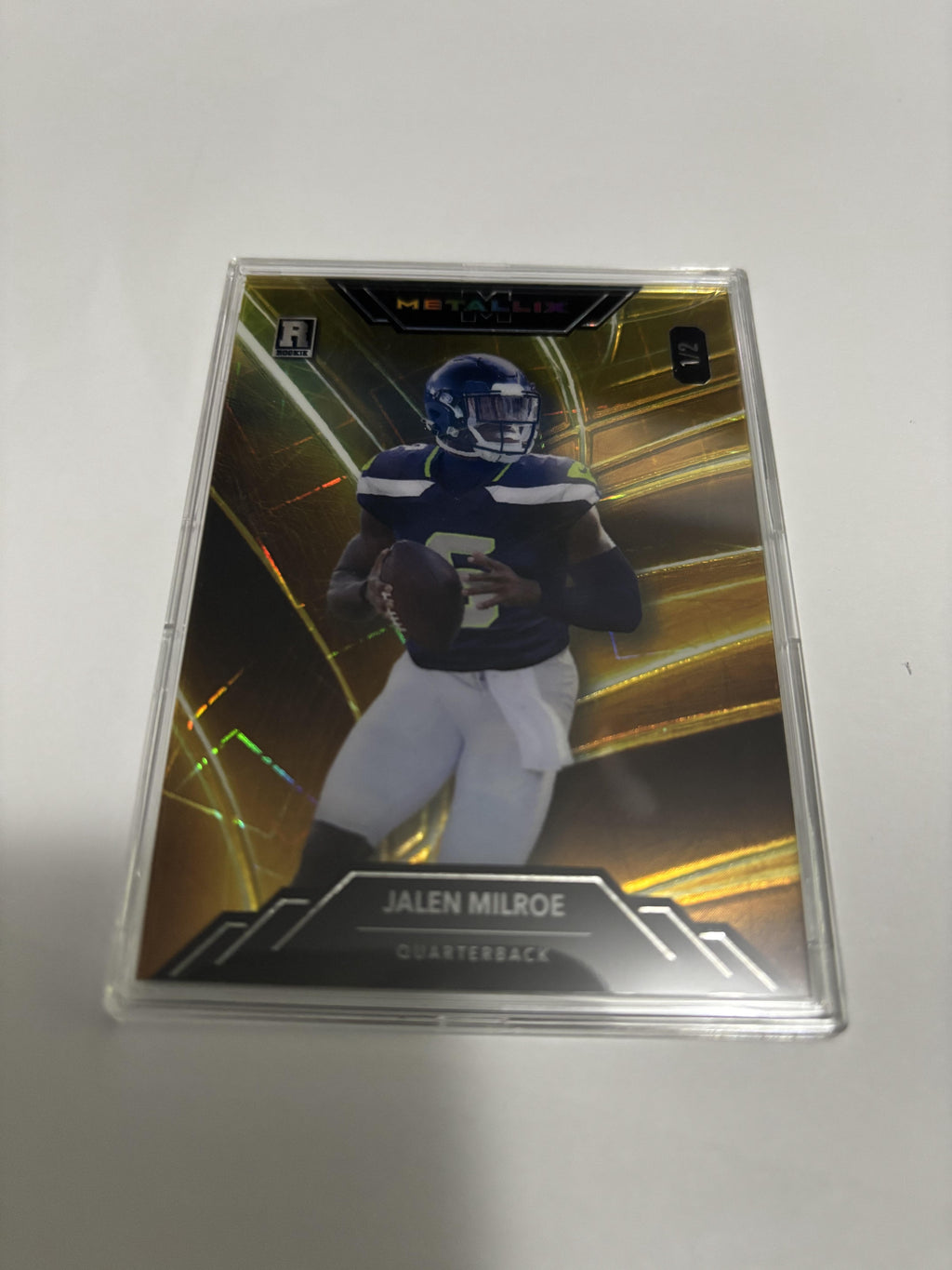 2025 Wild Card Metallix Jalen Milroe 1/2 GOLD SSP RC Draft Pick QB Alabama Rare