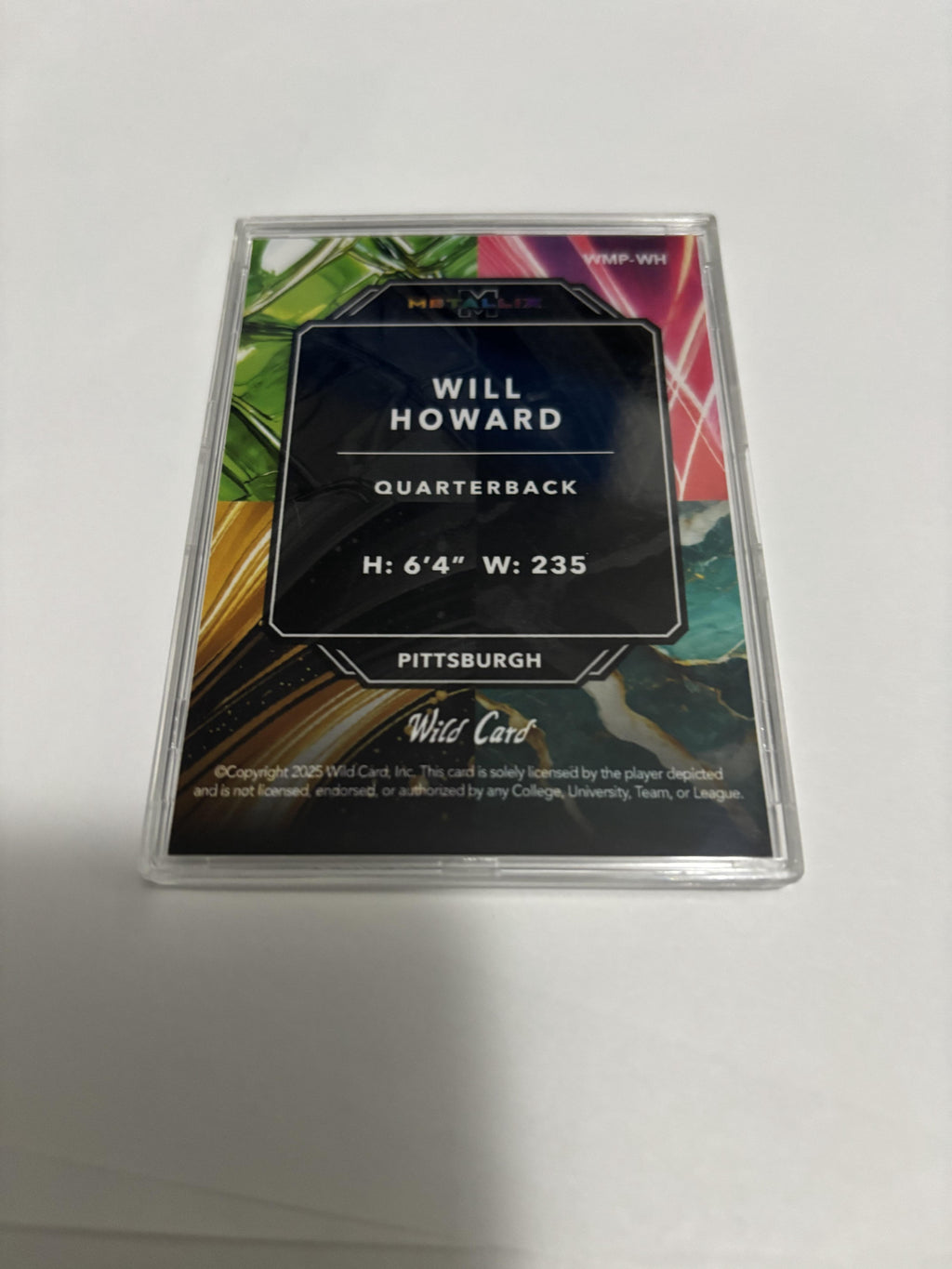 2025 Wild Card Metallix Will Howard 2/2 SSP Rare RC Black Silver Ohio State QB