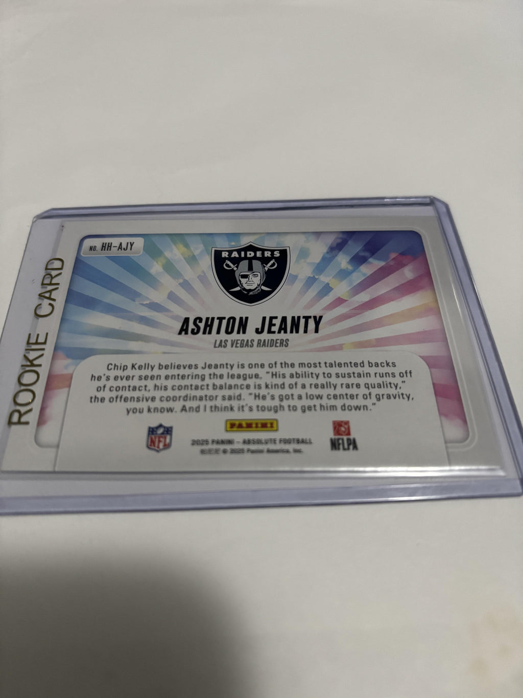 2025 Panini Absolute Hog Heaven Ashton Jeanty RC #HH-AJY Raiders Rookie Card