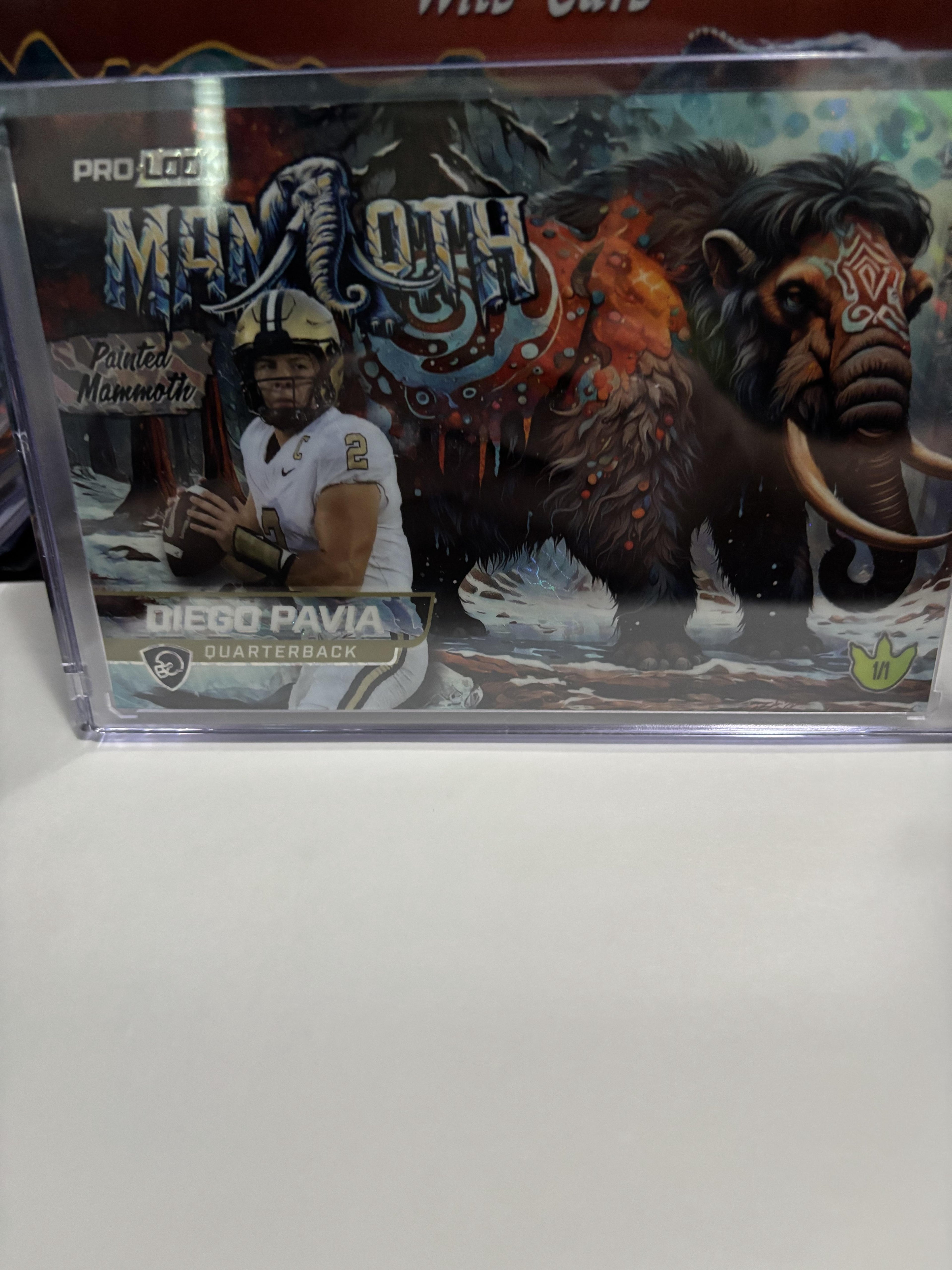 2025 Wild Card Alumination Dino-Might Diego Pavia Mammoth 1/1 RC Rookie Vandy