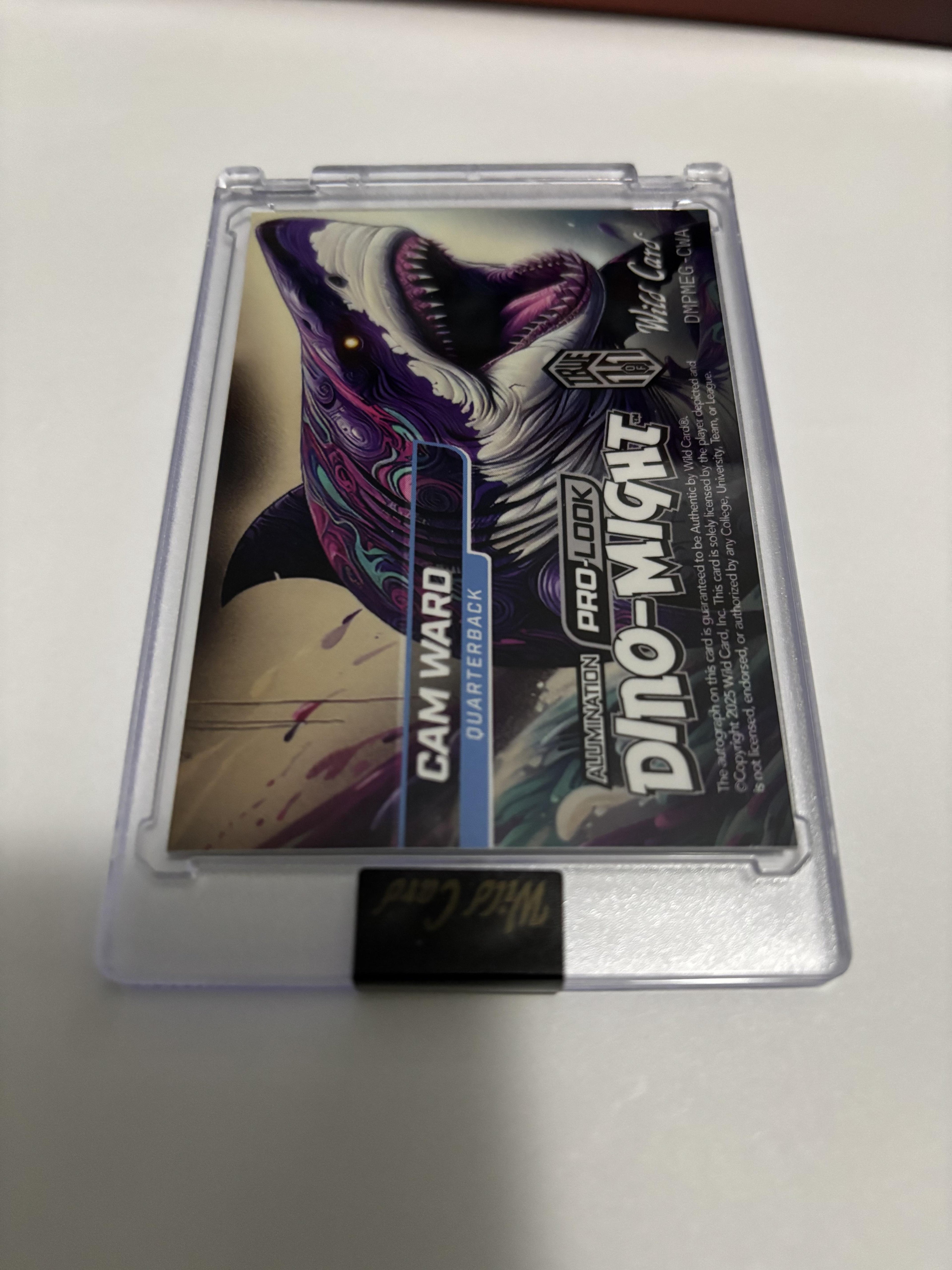 2025 Wild Card Alumination CAM WARD Megalodon Shark Auto 1/1 One of One QB Miami