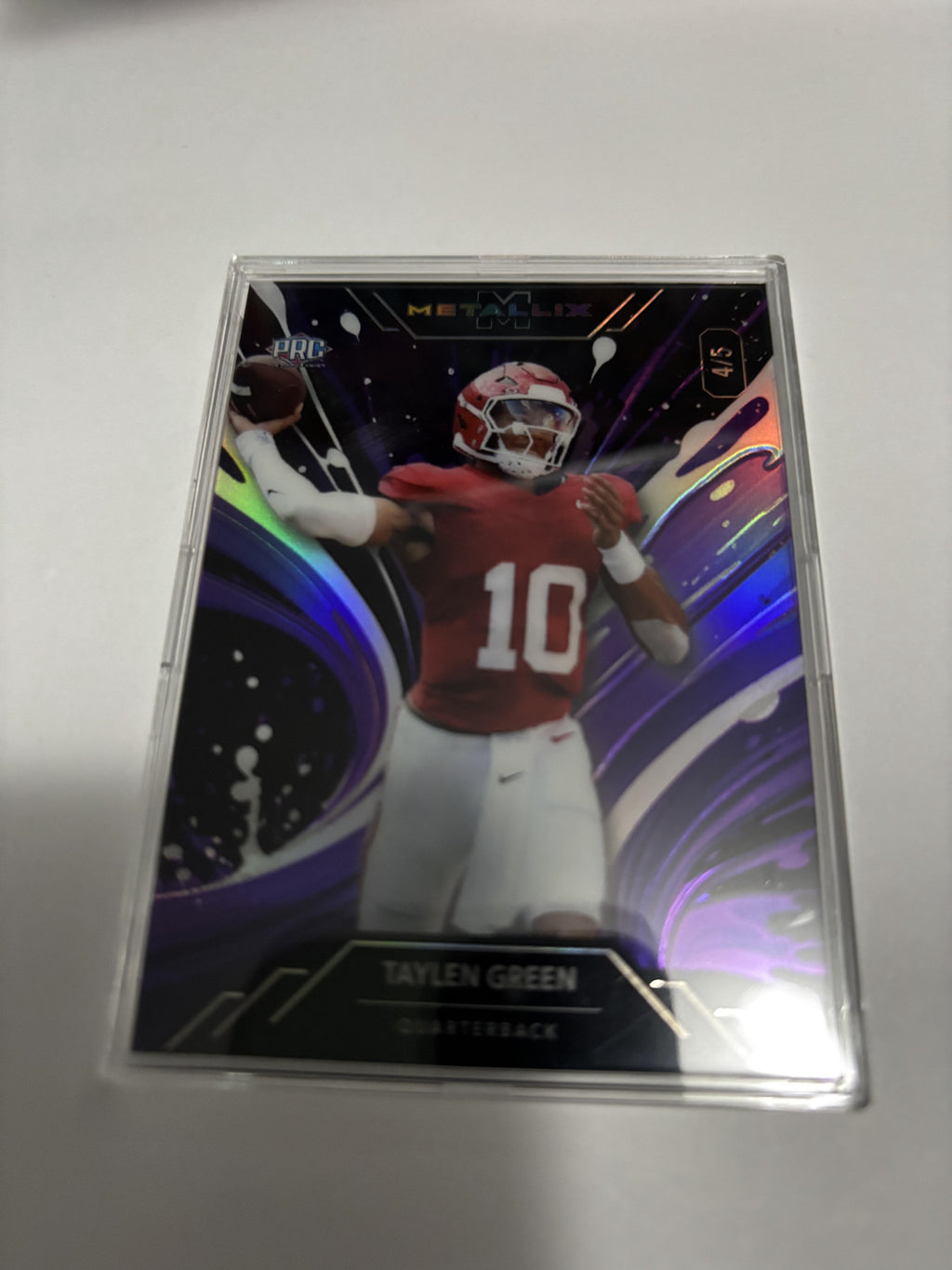 2025 Wild Card Metallix TAYLEN GREEN Purple Black Swirl /5 Razorbacks QB
