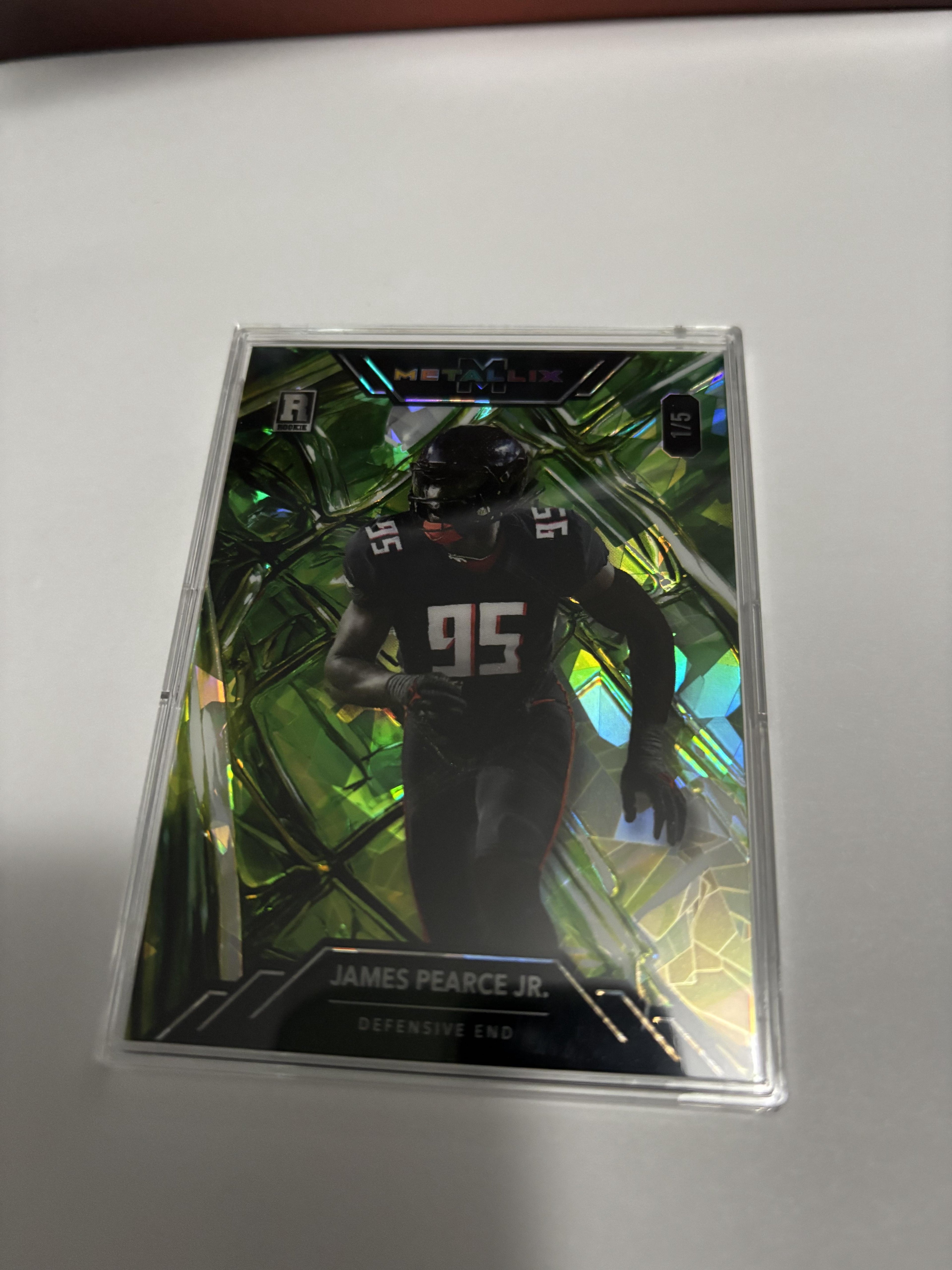 2025 Wild Card Metallix JAMES PEARCE JR Green Shard Cracked Ice /5 Tennessee